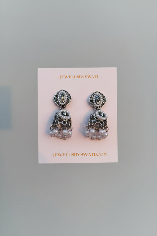 SMALL OXIDISED JHUMKI