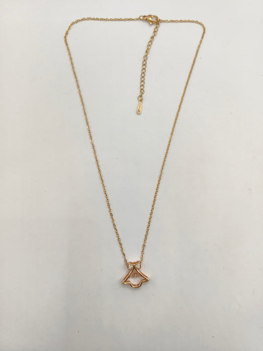 ROSE GOLD BELL PENDENT CHAIN NEACKLACE