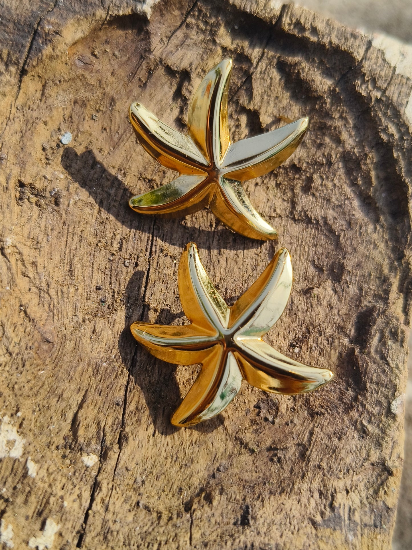 Gold Starfish Stud Earrings | Anti-Tarnish | Waterproof | Elegant Minimal Statement Jewellery