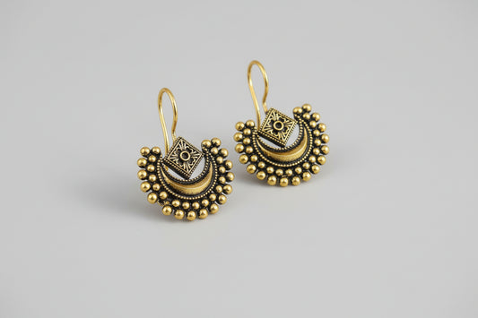 Oxidised gold Earrings | Traditional Boho Ethnic Design