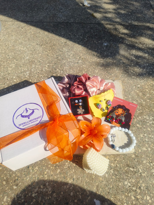 JewellsBySwati Premium Jewellery & Accessories Gift Hamper for Women | Earrings, Scrunchies, Bracelets & Hair Accessories