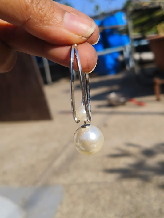 4-in-1 Convertible Pearl Hoop Earrings for Women | Silver Pearl Earrings | Multi-Way Wearable Designer Jewelry