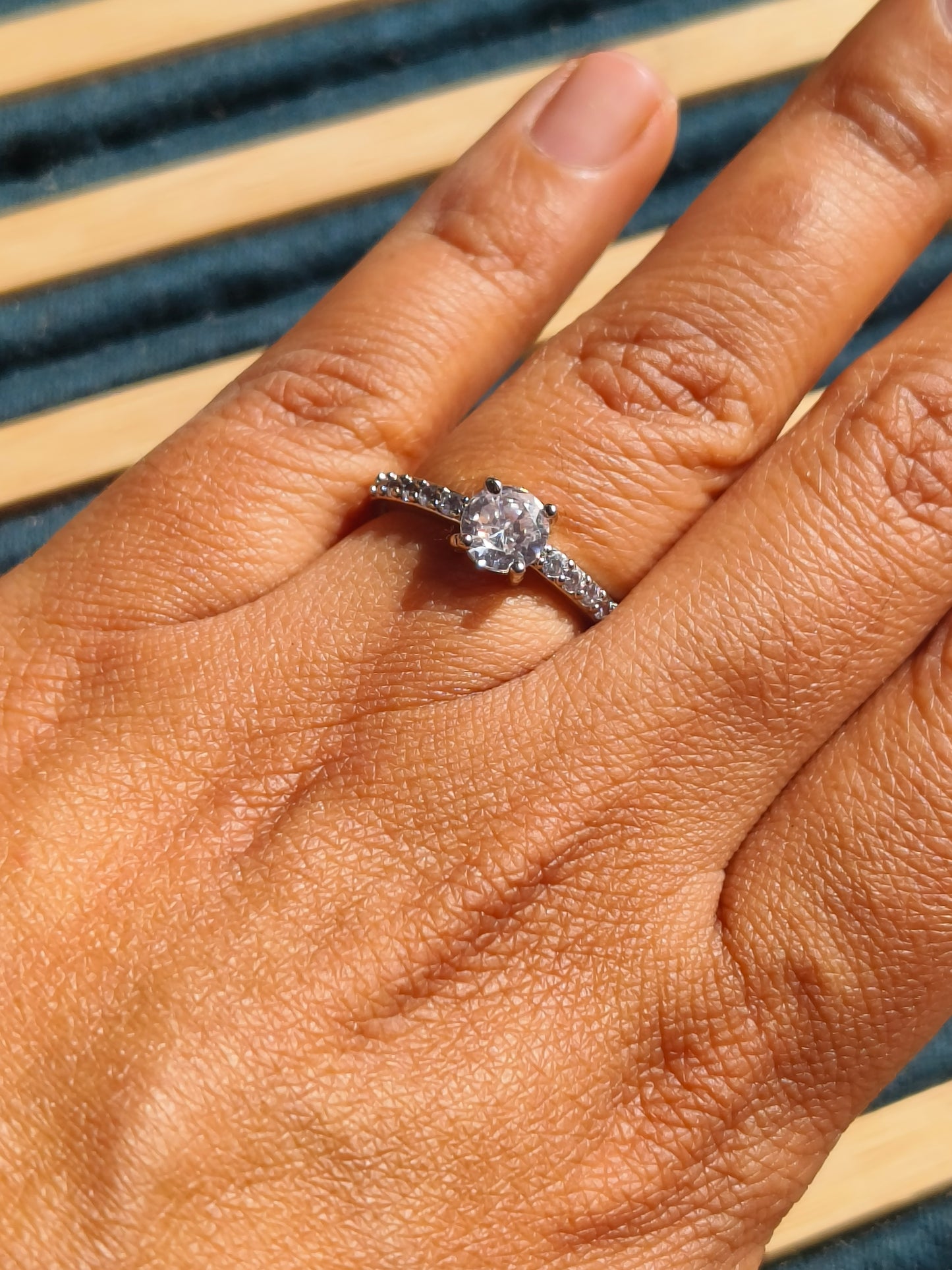 Silver AD Adjustable Ring for Women | American Diamond Infinity Ring | Anti-Tarnish Jewellery