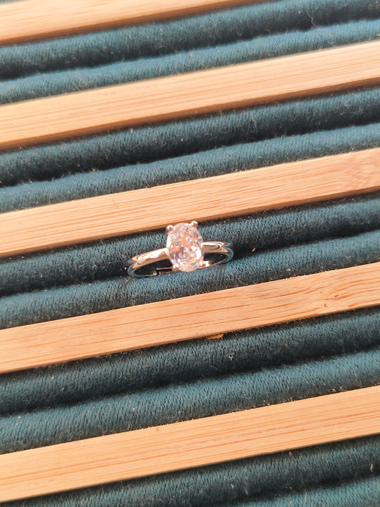 JEWELLSBYSWATI Classic CZ Solitaire Ring | Minimal Elegant Statement Ring