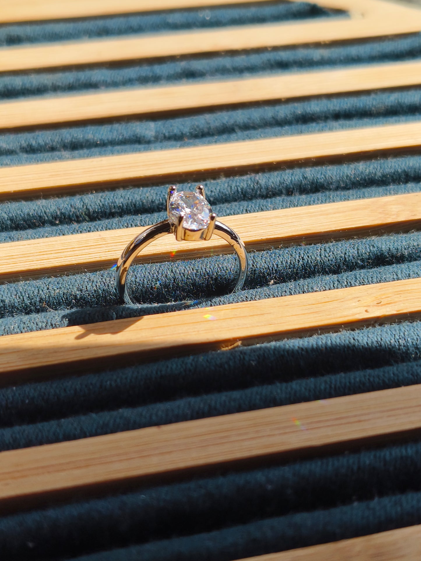 JEWELLSBYSWATI Classic CZ Solitaire Ring | Minimal Elegant Statement Ring