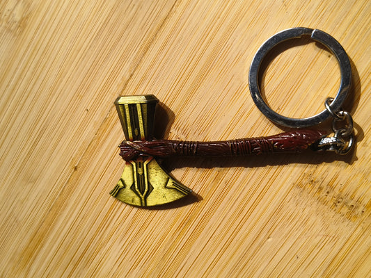 Viking Axe Keyring | Warrior Axe Metal Keychain | Fantasy Weapon Key Ring for Men & Fans