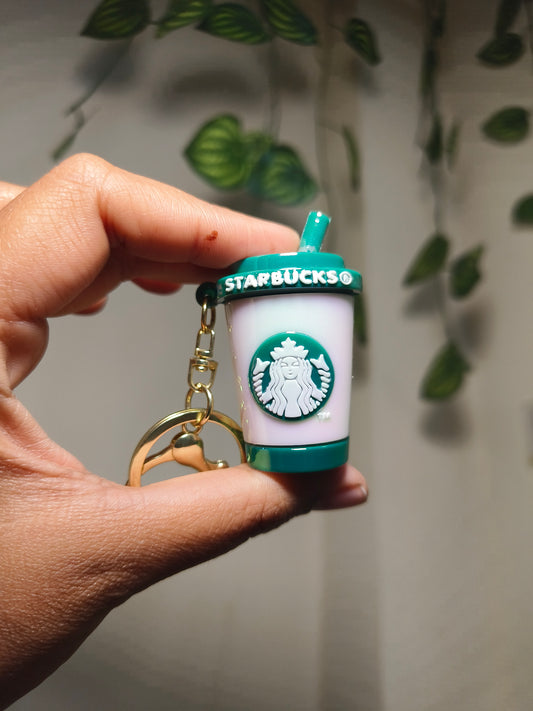 Mini Coffee Cup Keychain | Starbucks Style Cute Tumbler Keyring for Keys, Bags & Gifts