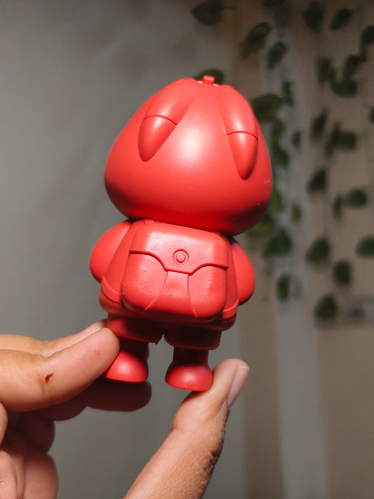 Red Superhero Face Changing Keychain – Cartoon Hoodie Style Mood Changing Keychain