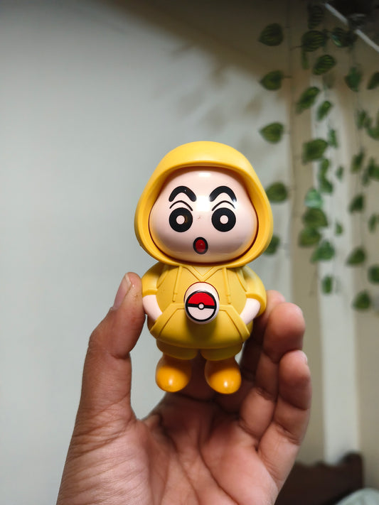 Shinchan 3 Mood Changing Keychain | Cute Shin Chan Hoodie Flip Face Keyring | Cartoon Anime Collectible