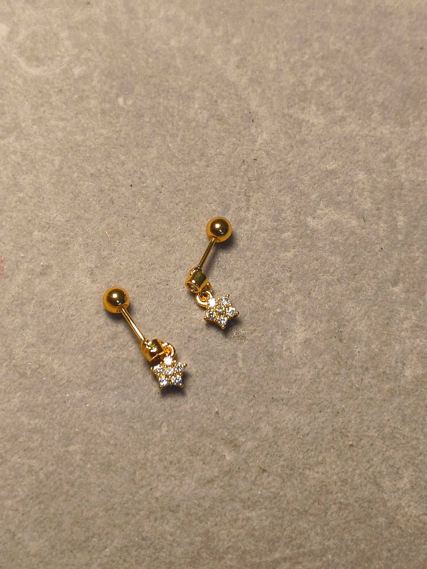 Ball back flower dangler for helix piercing pair