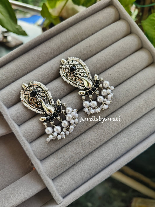 Noor Pearl Peacock Earrings