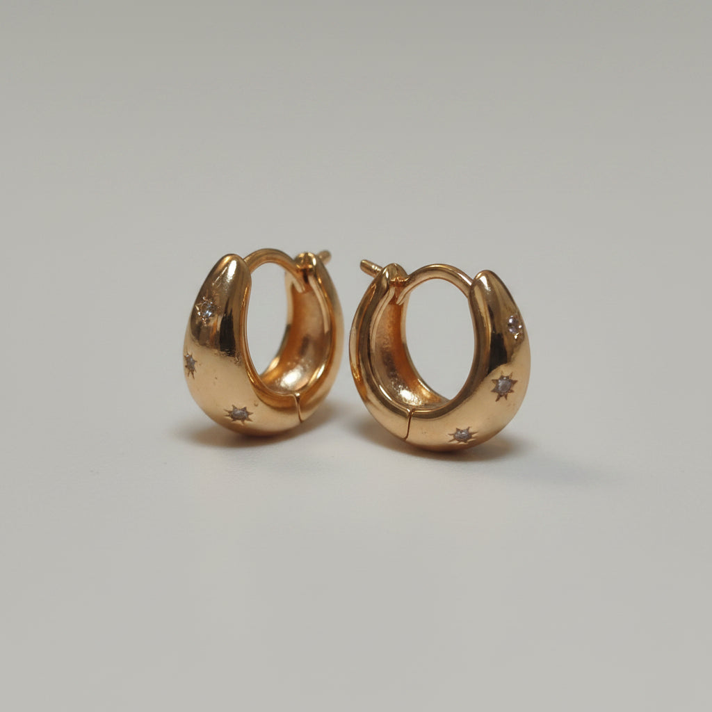 Cashew Small Hoops for Lobe Piercing
