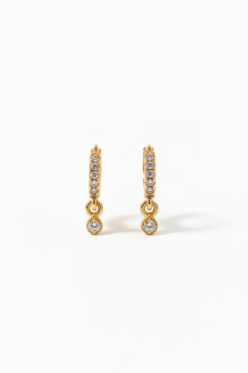 Dangler hoops for helix and loop piercing