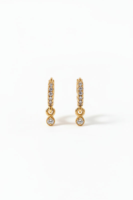 Dangler hoops for helix and loop piercing