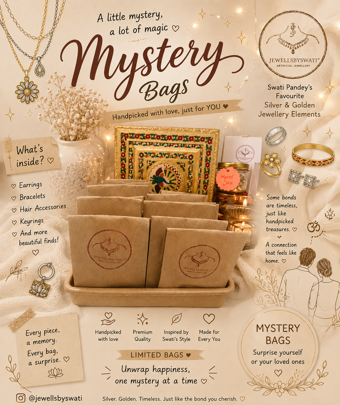 ✨ 3 Mystery Bags – Surprise Accessories Combo ✨