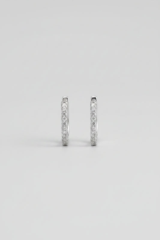 Minimal Silver AD hoops for Lobe Piercing
