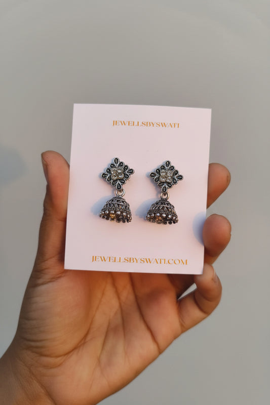 SMALL OXIDISED JHUMKI
