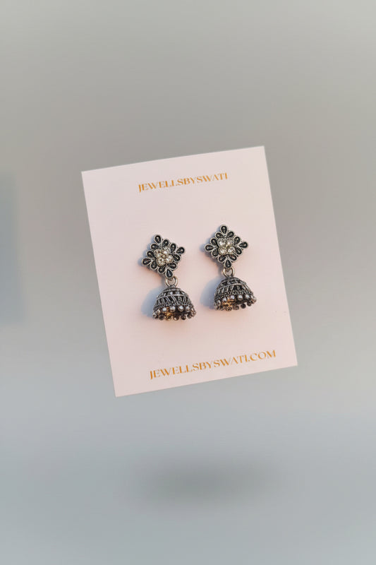 SMALL OXIDISED JHUMKI
