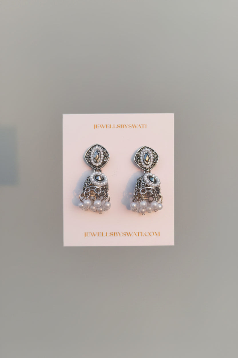SMALL OXIDISED JHUMKI