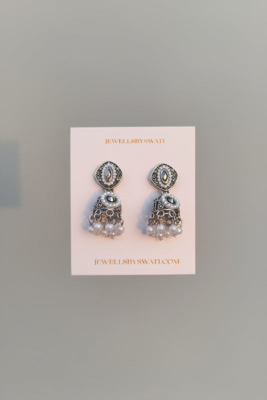 SMALL OXIDISED JHUMKI