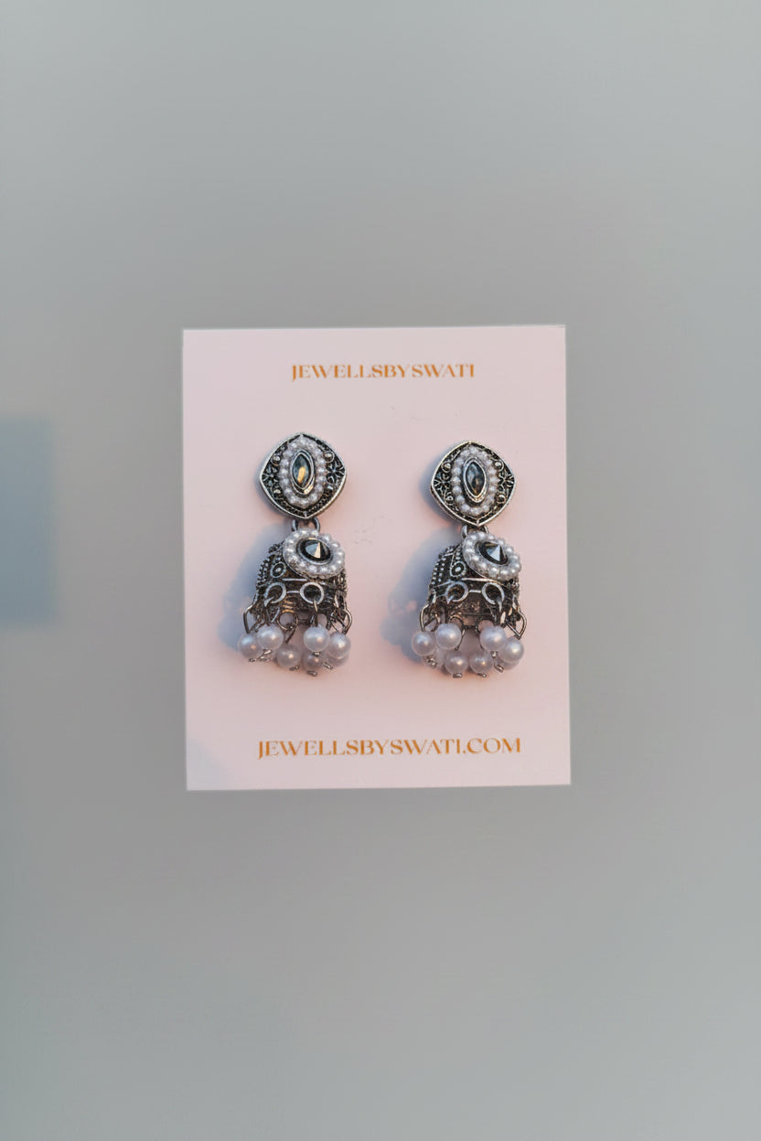 SMALL OXIDISED JHUMKI