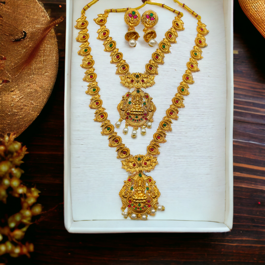 Regal Temple Jewellery Set – A Touch of Royal Tradition 👑