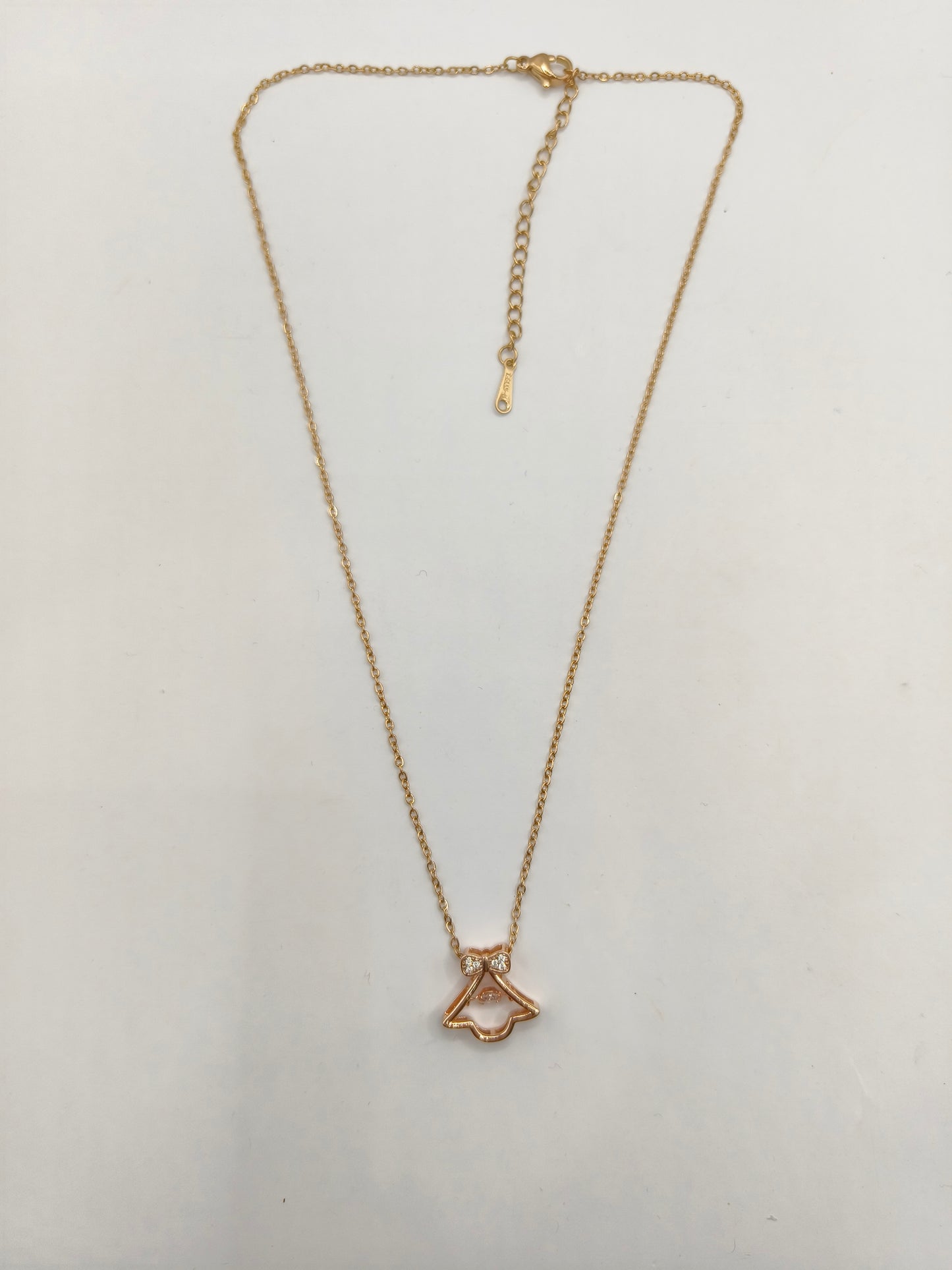 ROSE GOLD BELL PENDENT CHAIN NEACKLACE