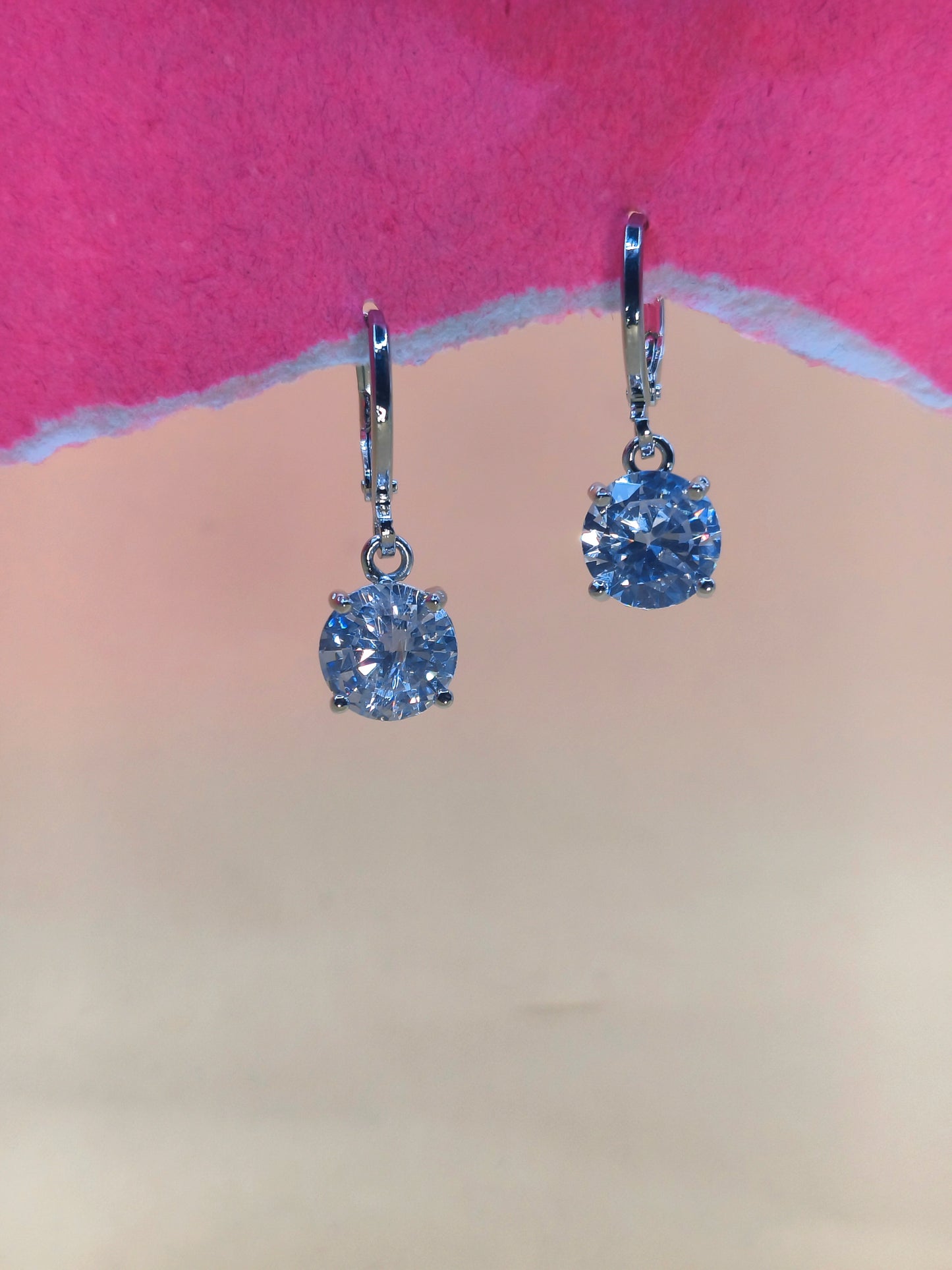 Classic Silver Crystal Drop Earrings | Timeless Elegance | Jewells by Swati