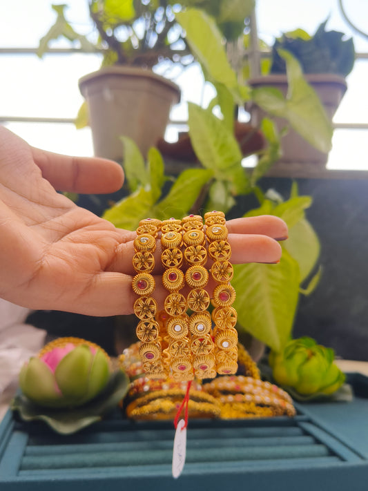 SET OF 4 GOLDEN BANGLES