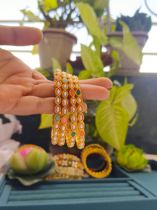 PEARL LEAF BANGLES