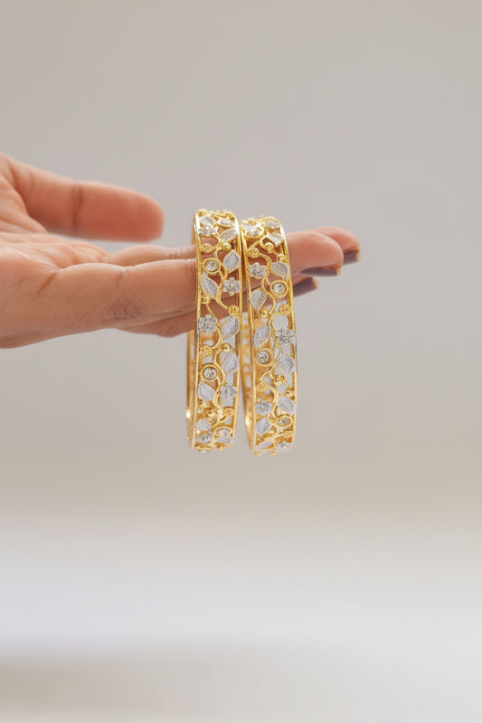 Golden with Silver bangles