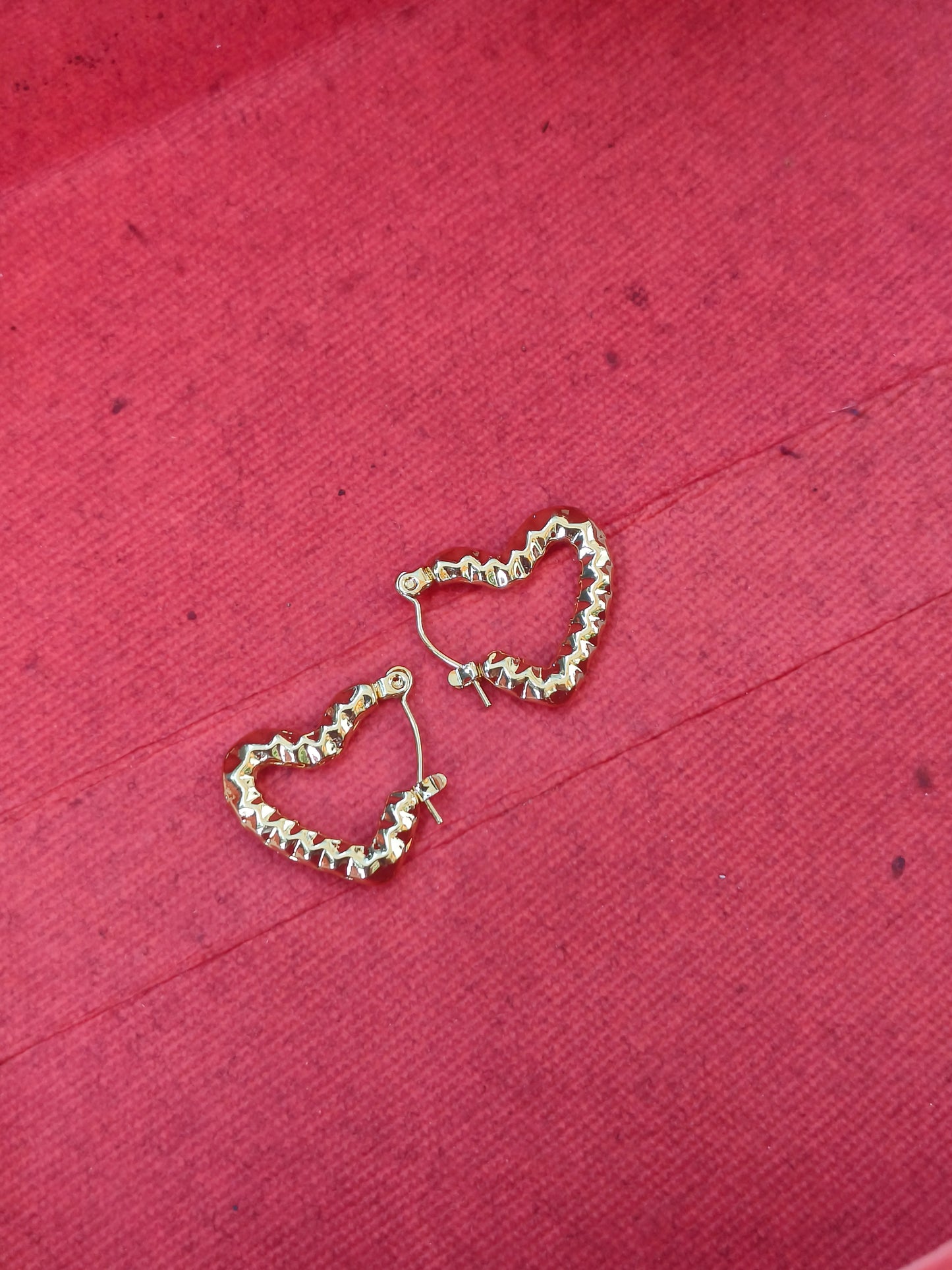 Gold-Tone Anti-Tarnish Heart Hoops | Lightweight Everyday Earrings