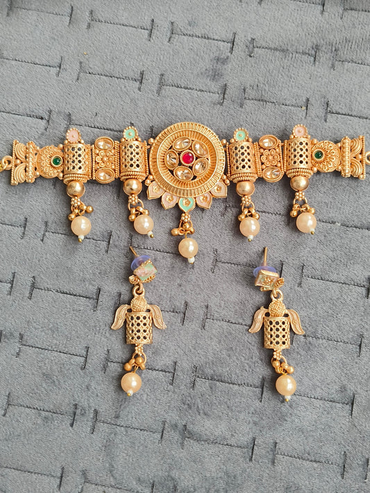 RAJWADI CHOKAR WITH EARRINGS