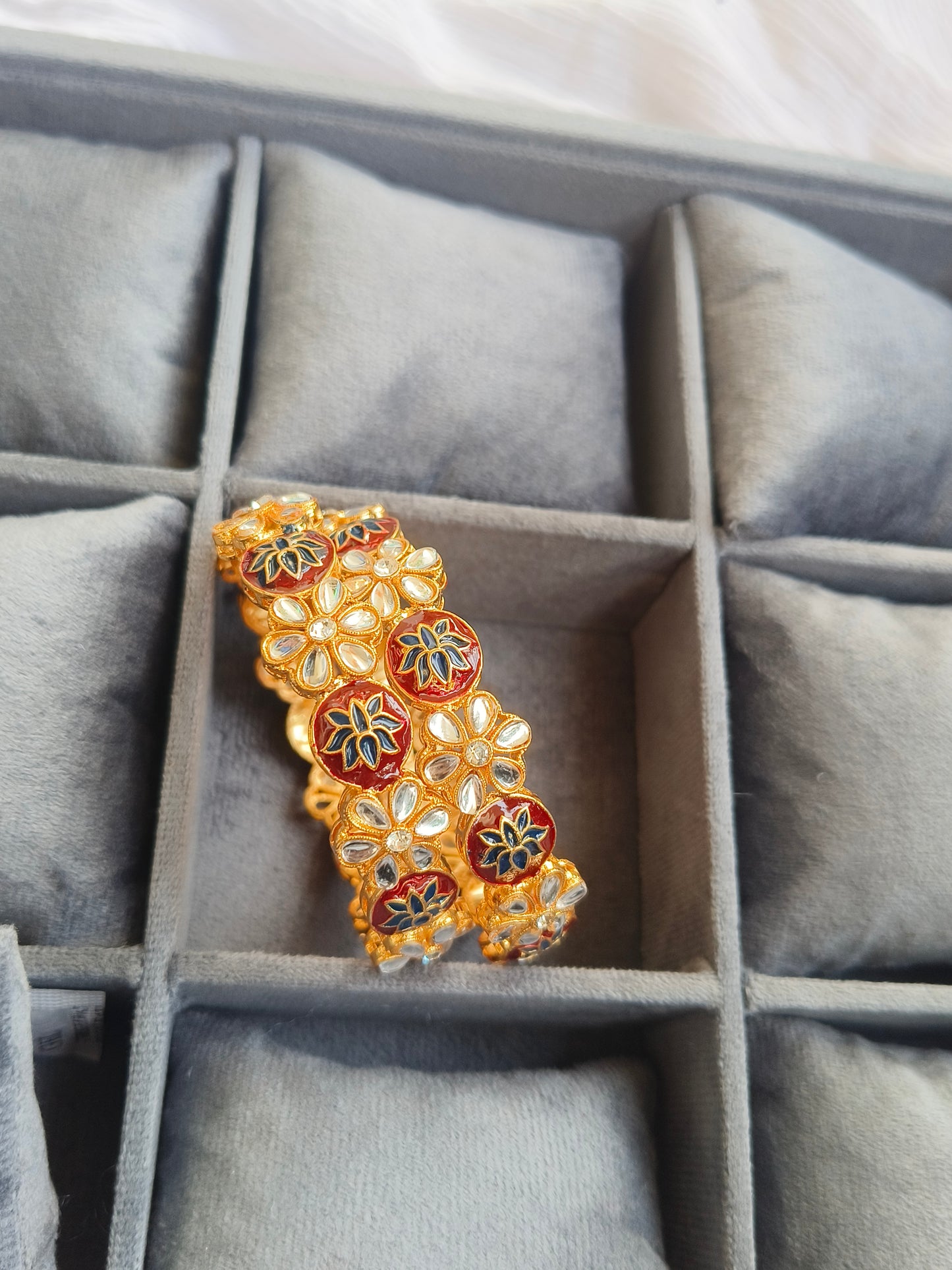MAHROON LOTUS BANGLES RB04