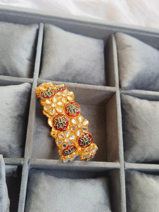 MAHROON LOTUS BANGLES RB04