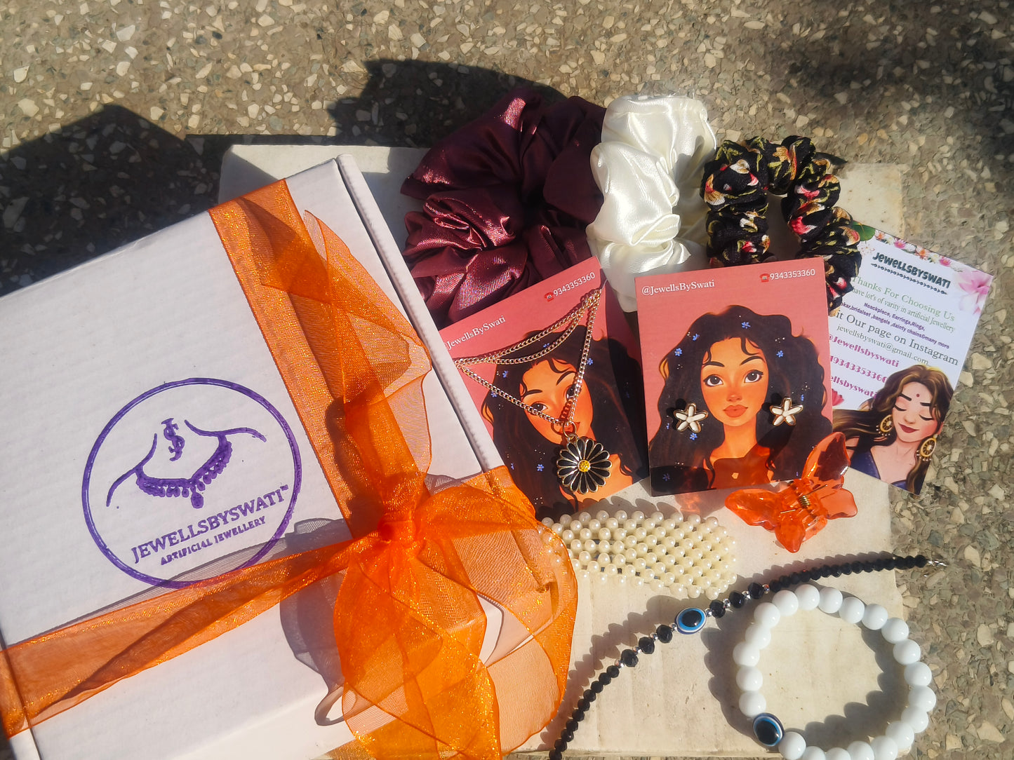 JewellsBySwati Premium Women’s Gift Hamper | Jewellery, Scrunchies, Bracelets & Hair Accessories | Perfect Gift for Her