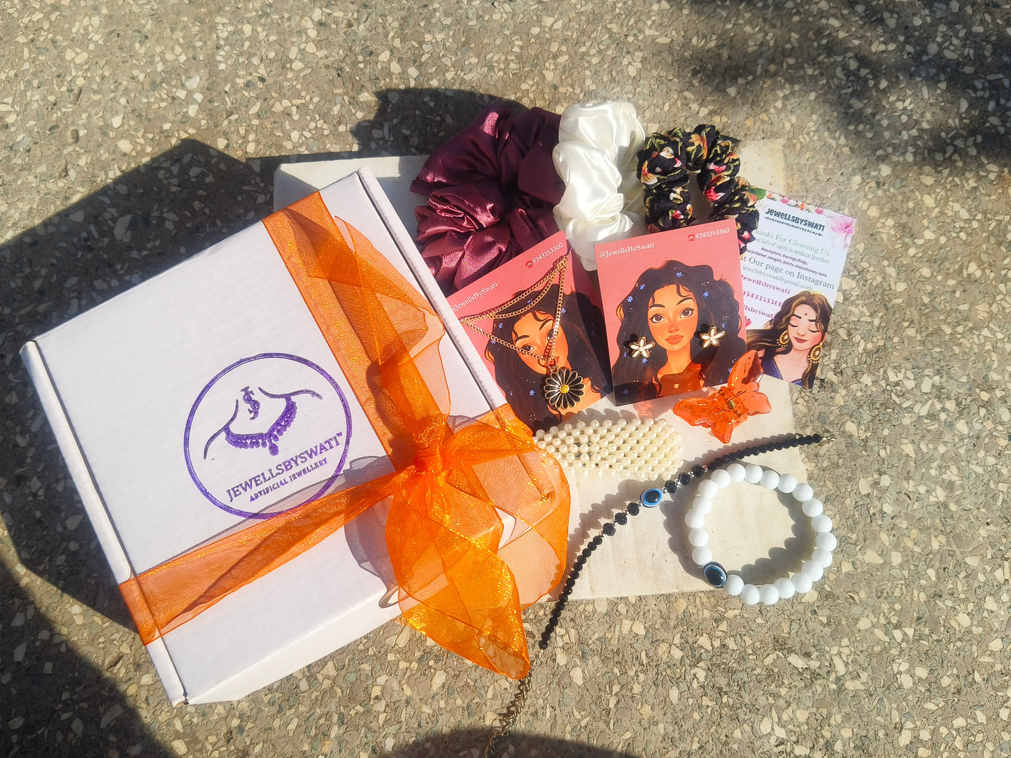 JewellsBySwati Premium Women’s Gift Hamper | Jewellery, Scrunchies, Bracelets & Hair Accessories | Perfect Gift for Her