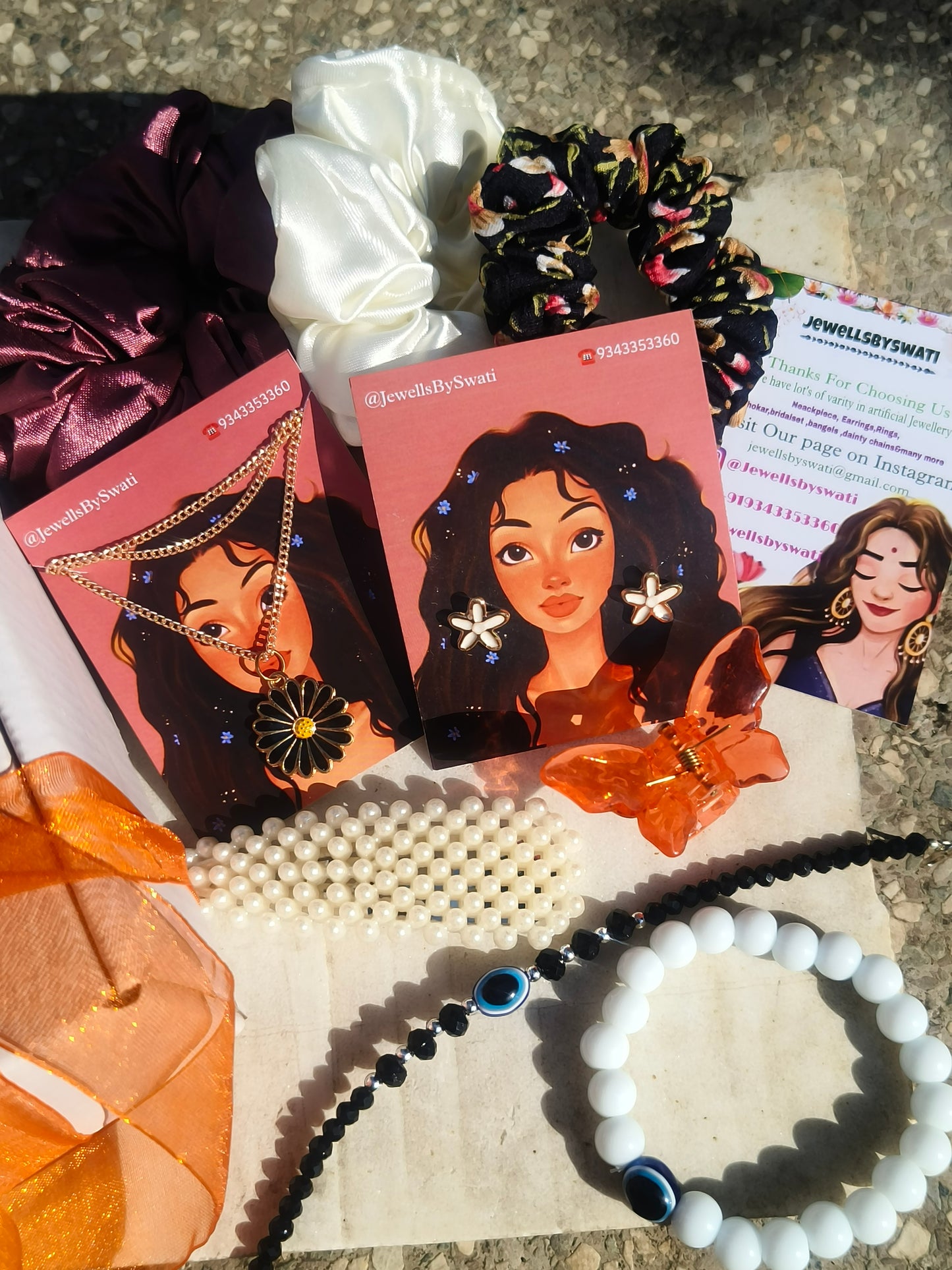 JewellsBySwati Premium Women’s Gift Hamper | Jewellery, Scrunchies, Bracelets & Hair Accessories | Perfect Gift for Her