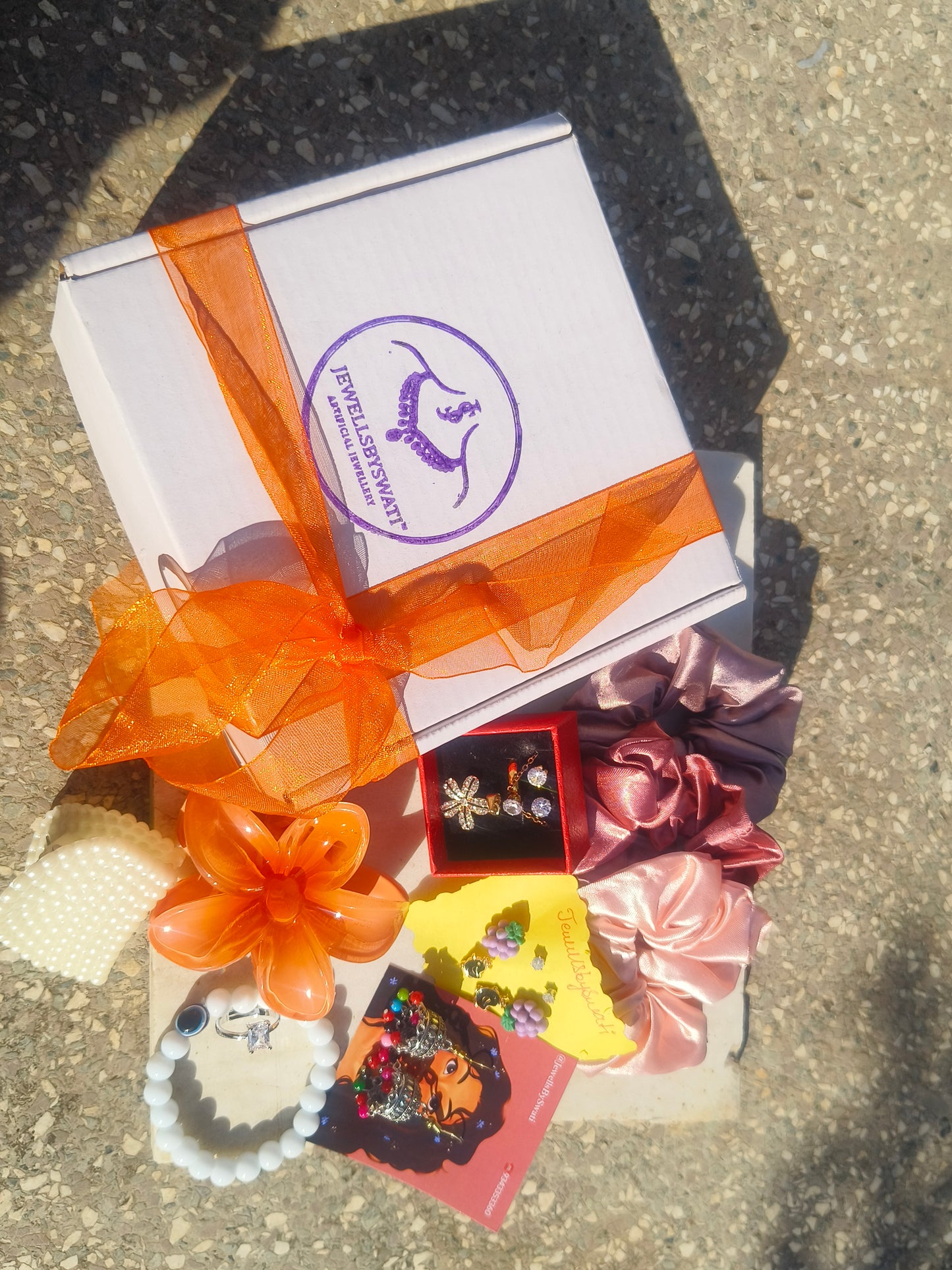 JewellsBySwati Premium Jewellery & Accessories Gift Hamper for Women | Earrings, Scrunchies, Bracelets & Hair Accessories