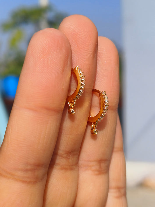 American Diamond Slim Line Drop Earrings for Women | Anti Tarnish AD Minimal Earrings