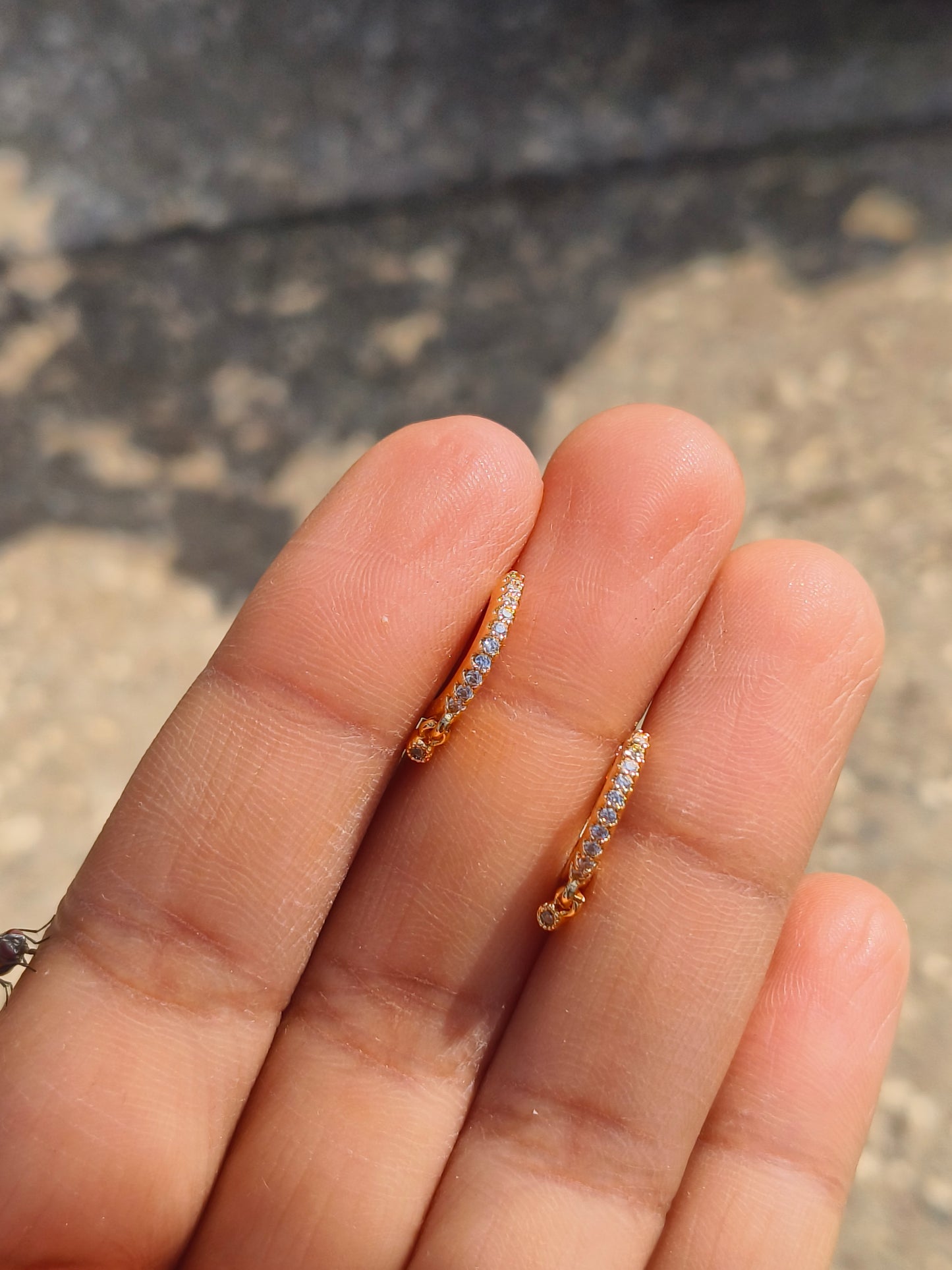 American Diamond Slim Line Drop Earrings for Women | Anti Tarnish AD Minimal Earrings