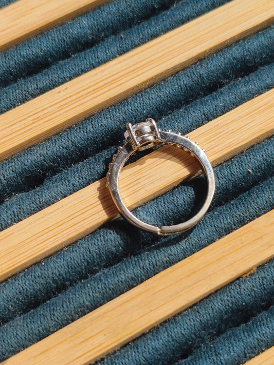 Silver AD Adjustable Ring for Women | American Diamond Infinity Ring | Anti-Tarnish Jewellery