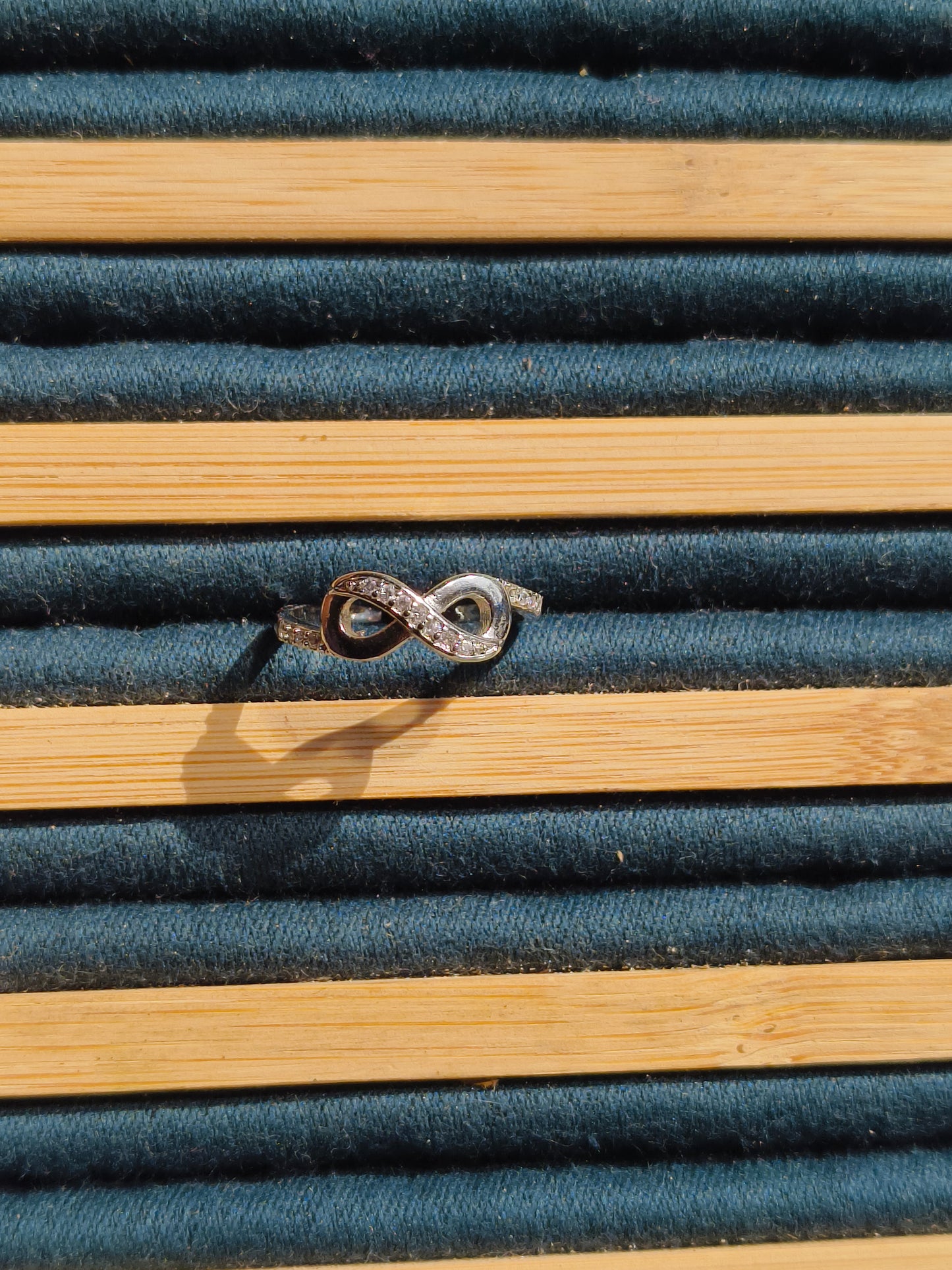 Gold Infinity Adjustable Ring for Women | Anti-Tarnish Crystal Ring | Minimal Everyday Jewellery