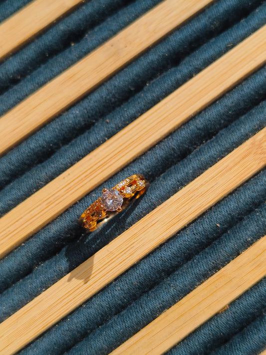 Classic Solitaire Zircon Ring | Anti-Tarnish Silver Finish