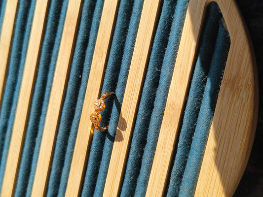 Double Circle American Diamond Ring for Women