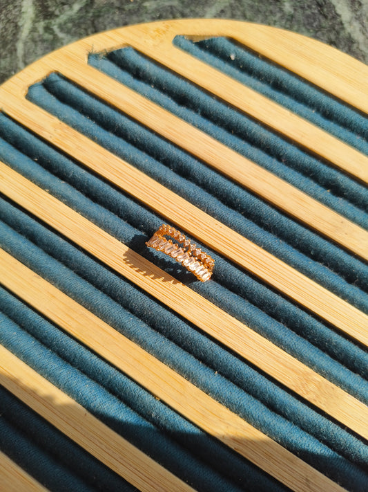 Minimal Baguette American Diamond Band Ring for Women