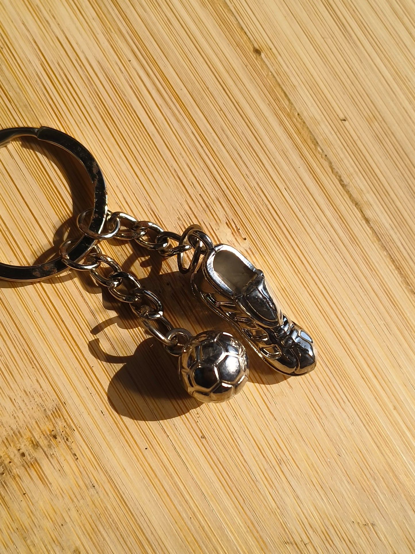 Football & Shoe Keyring | Sports Lover Metal Keychain | Soccer Ball Key Ring for Boys & Men
