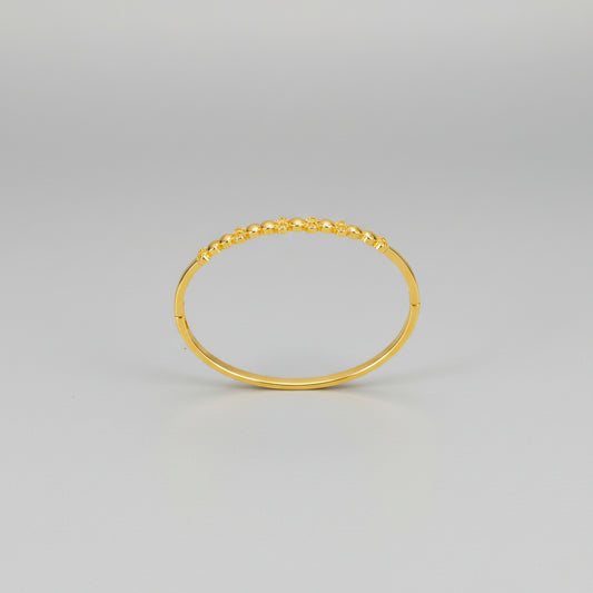 Beaded Pavé Gold Plated AD Bracelet for Women | Anti Tarnish American Diamond Designer Cuff Bracelet | Party Wear Kada