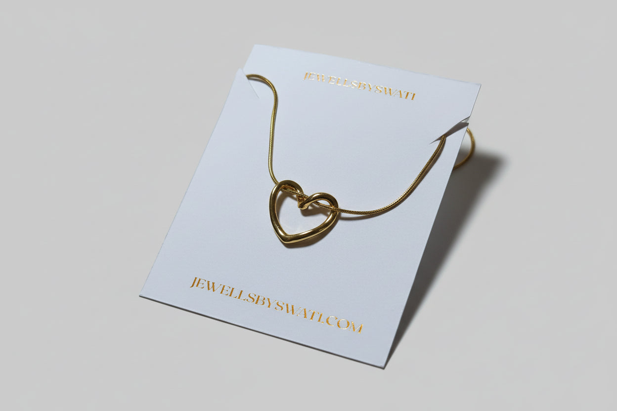 Minimal Gold Heart Pendant Necklace for Women | Elegant Love Charm Chain