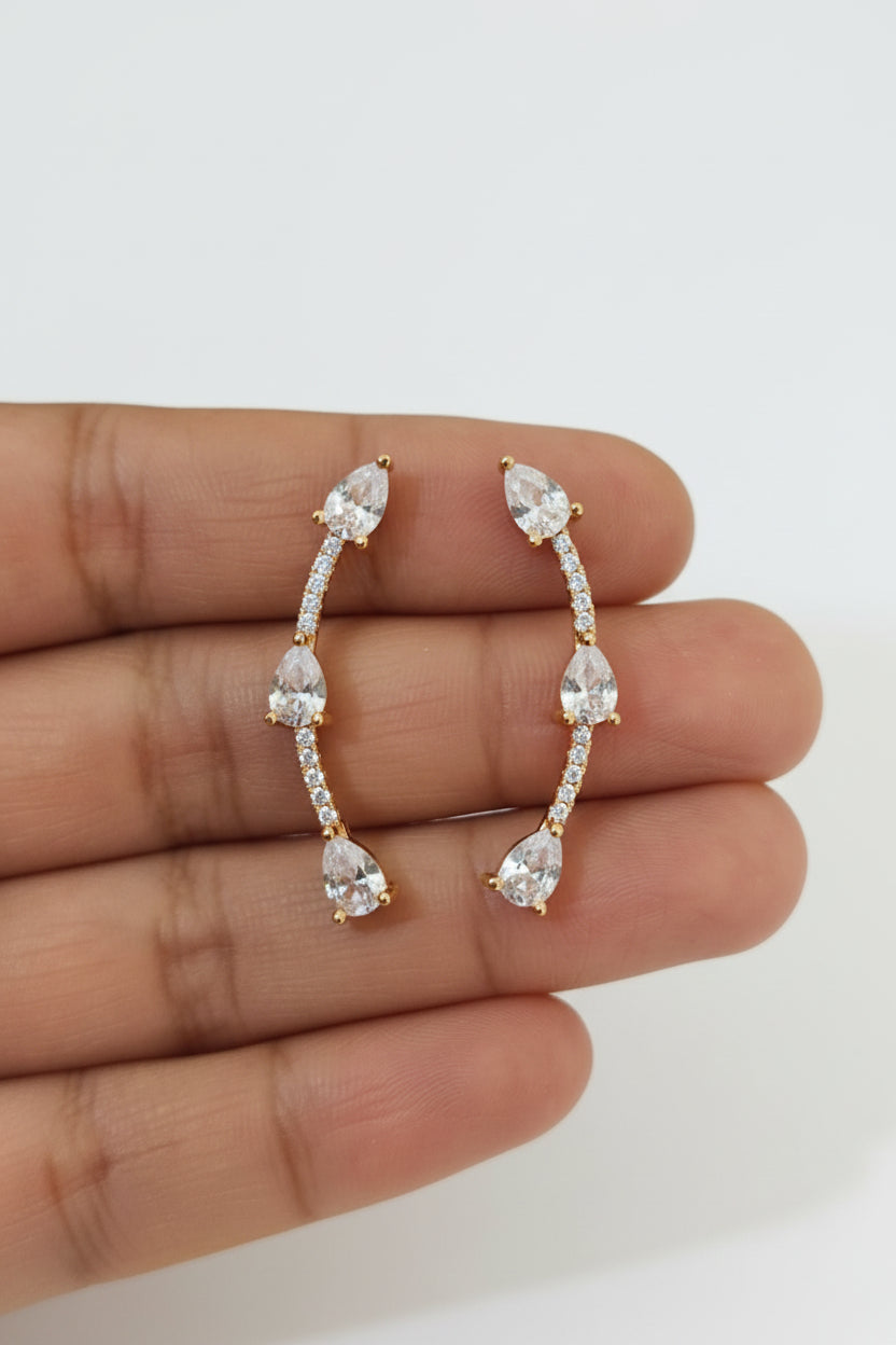 American diamond Earrings climber earcuffs
